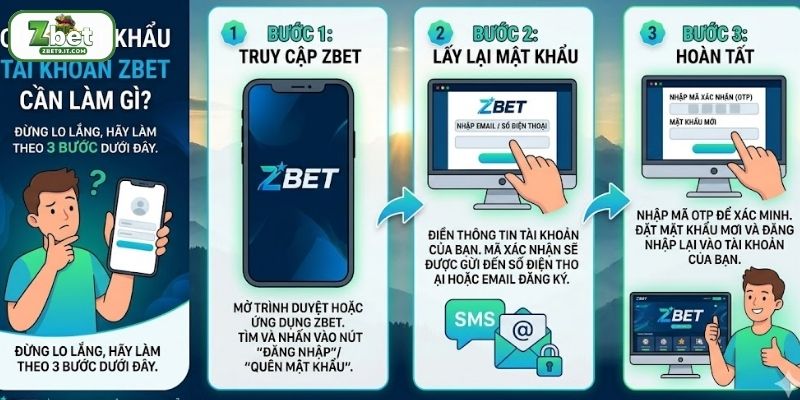 Cách lấy lại khi quên mật khẩu tài khoản ZBET