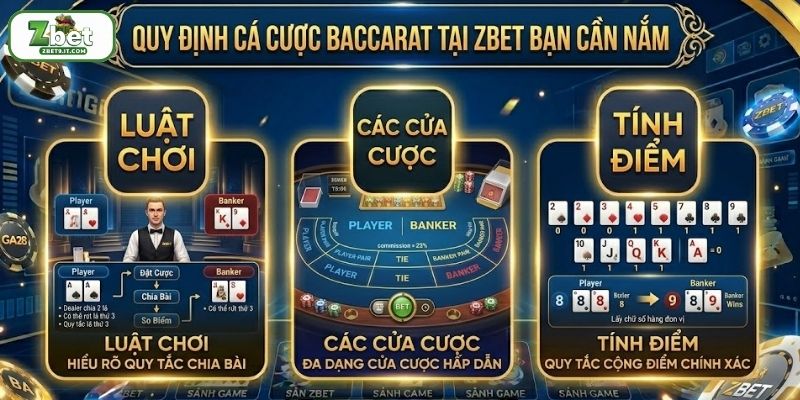 Luật cá cược Baccarat tại ZBET chi tiết