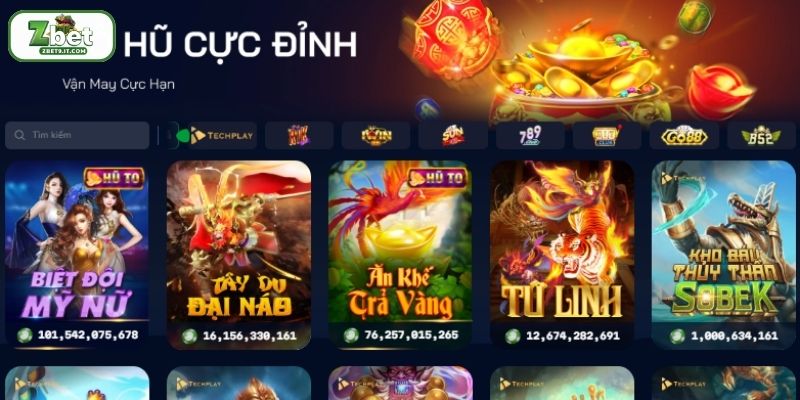 Sảnh nổ hũ đang được yêu thích tại ZBET