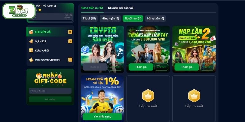 Tổng hợp các loại khuyến mãi ZBET thông dụng